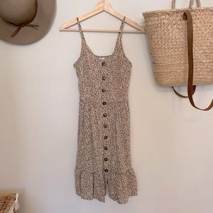 Animal print spaghetti strap dress